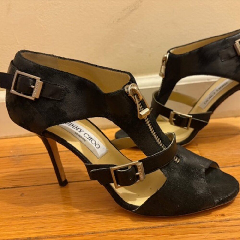 Jimmy Choo Stiletto Gladiator Sandals, Sz 39.5